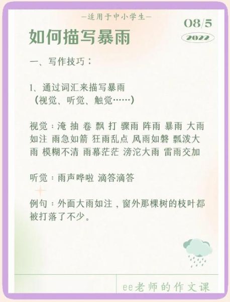 大雨表达情感_如何写出感染力