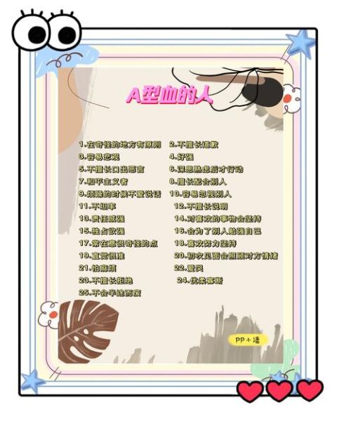 不同血型性格特点_如何与不同血型相处