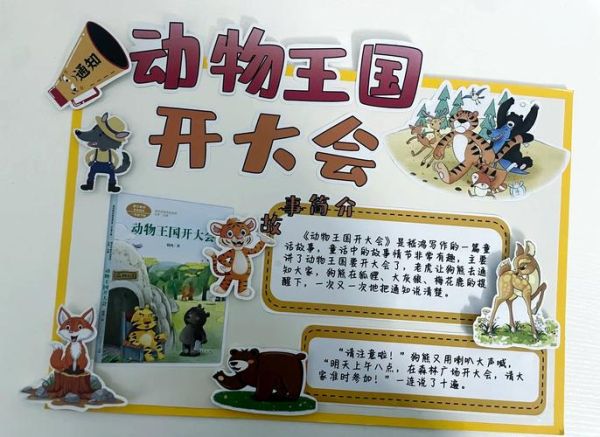 怎么画动物世界大百科读书推荐卡_动物主题读书卡制作教程