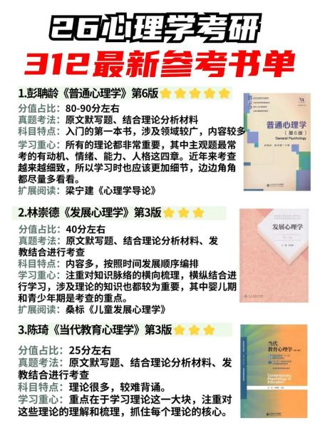 312心理学参考书目有哪些_如何高效使用