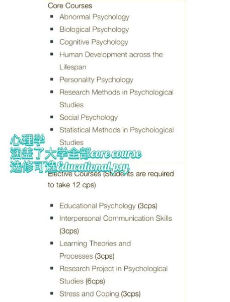 心理学大学课程学什么_如何高效学习