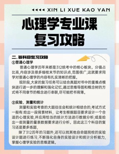 考研心理学专业课怎么复习_心理学考研重点有哪些