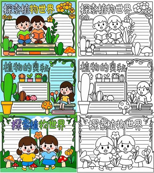 植物百科全书读书卡怎么做_黑白模板怎么设计