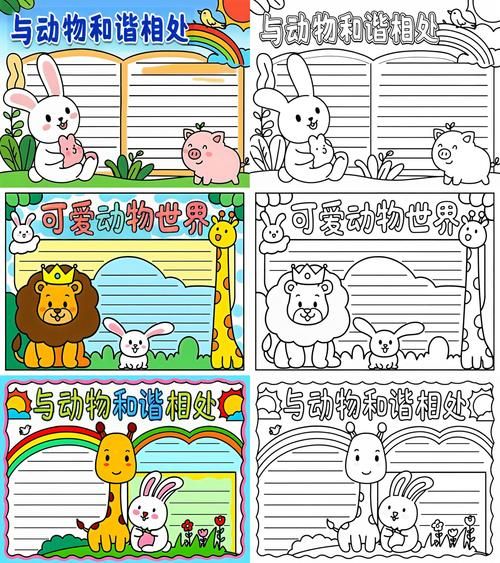 动物小百科读书卡怎么做_小学生手抄报模板