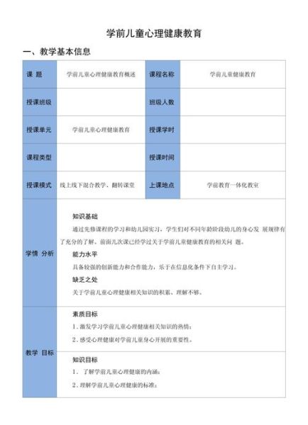 学前儿童心理发展特点_教案怎么写