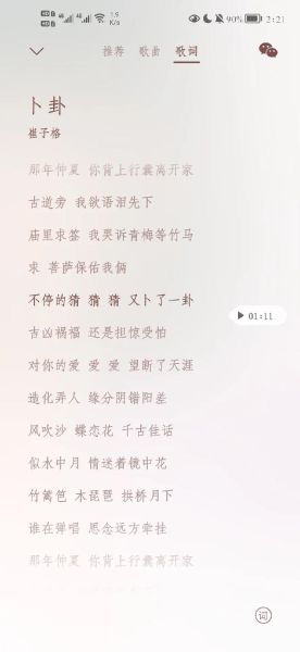 卜卦歌曲表达什么情感_如何听懂歌词深意